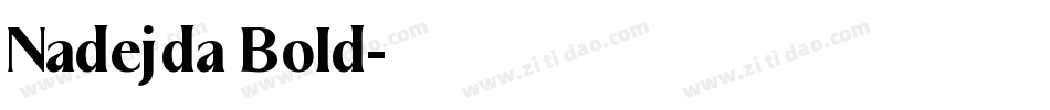 Nadejda Bold字体转换